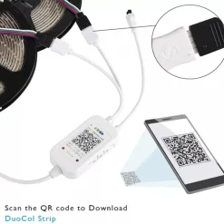 CONTROLLER WI-FI WIRELESS CON TELECOMANDO PER STRISCIA LED RGB 12V 6A Q-DL50