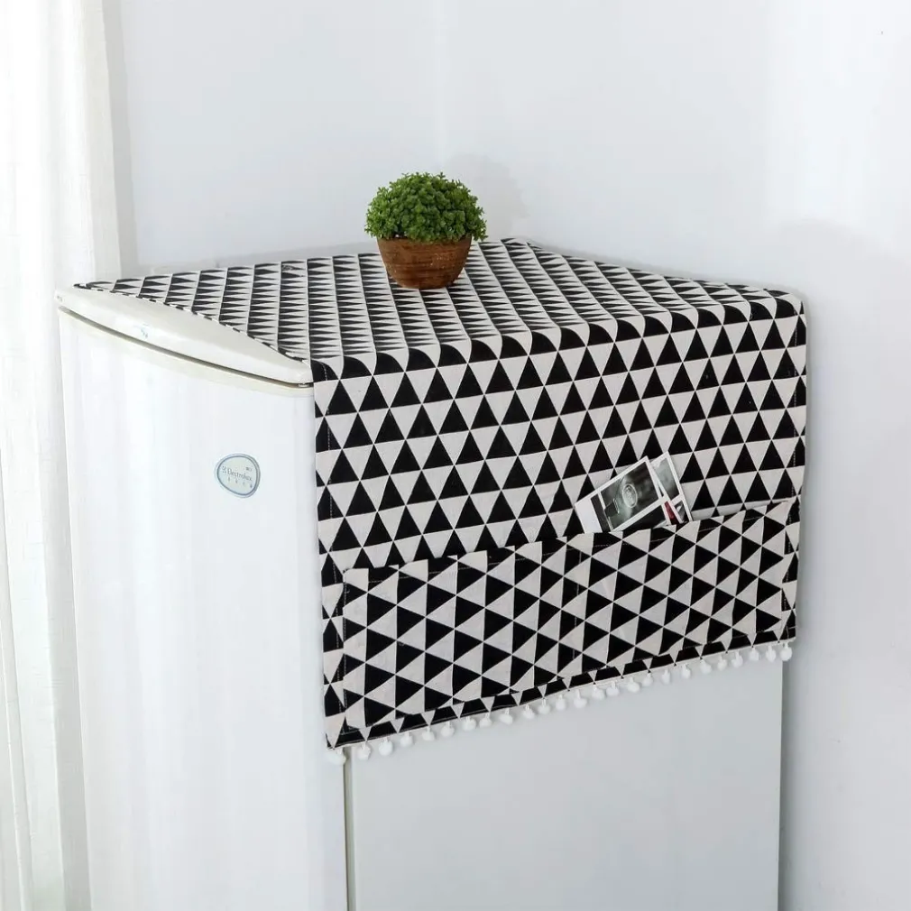 COPERTURA ANTIPOLVERE FRIGORIFERO TASCA 55X130CM FRIGO TESSUTO TELO LAVATRICE