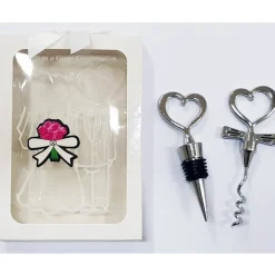 COPPIA CAVATAPPI E TAPPO SPOSA SPOSO SCATOLA SEGNAPOSTO TAVOLA BOMBONIERA NOZZE