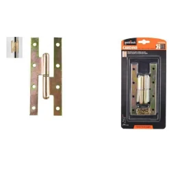 COPPIA CERNIERE CERNIERA A H CARDINE PER PORTA FINESTRA 140X55X2.5MM VITI 91159