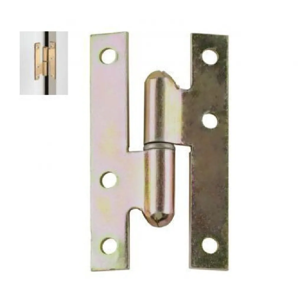 COPPIA CERNIERE CERNIERA A H CARDINE PER PORTA FINESTRA 110X55X2.5 MM VITI 91158