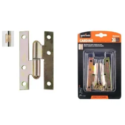 COPPIA DI CERNIERE CERNIERA A H CARDINE PER PORTA FINESTRA 95X55X2MM VITI 91157