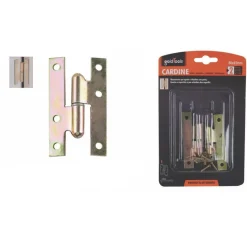 COPPIA DI CERNIERE CERNIERA A H CARDINE PER PORTA FINESTRA 80X45X2MM VITI 91156