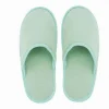 COPPIA PANTOFOLE CIABATTE BAGNO CHIUSE TESSUTO VERDE TAGLIA 35-40 STANZA 79686