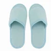 COPPIA PANTOFOLE CIABATTE BAGNO TESSUTO AZZURRO TAGLIA 39-45 STANZA HOTEL 79682