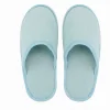 COPPIA PANTOFOLE CIABATTE BAGNO CHIUSE TESSUTO AZZURRO TAGLIA 39-45 STANZA 79694