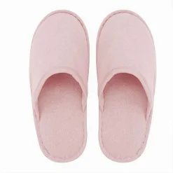 COPPIA PANTOFOLE CIABATTE BAGNO CHIUSE IN TESSUTO ROSA TAGLIA 39-45 STANZA 79691