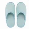 COPPIA PANTOFOLE CIABATTE BAGNO CHIUSE TESSUTO AZZURRO TAGLIA 35-40 STANZA 79688