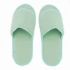 COPPIA PANTOFOLE CIABATTE BAGNO IN TESSUTO VERDE TAGLIA 35-40 STANZA HOTEL 79674