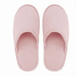 COPPIA PANTOFOLE CIABATTE BAGNO CHIUSE IN TESSUTO ROSA TAGLIA 35-40 STANZA 79685