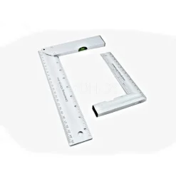 COPPIA SQUADRA SQUADRATRICE IN ALLUMINIO KIT 2 PEZZI CON BOLLA E ANGOLO 45°