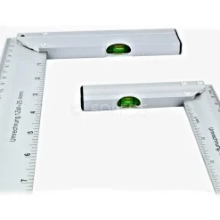 COPPIA SQUADRA SQUADRATRICE IN ALLUMINIO KIT 2 PEZZI CON BOLLA E ANGOLO 45°