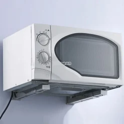 COPPIA STAFFE A PARETE PER SOSPENSIONE FORNO A MICROONDE 2 X SUPPORTI BIANCO