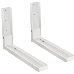 COPPIA STAFFE A PARETE PER SOSPENSIONE FORNO A MICROONDE 2 X SUPPORTI BIANCO