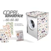 COPRI LAVATRICE PROTTETIVO 60X60X80CM IMBOTTITO CERNIERA TELO DECORI ASS. 345814