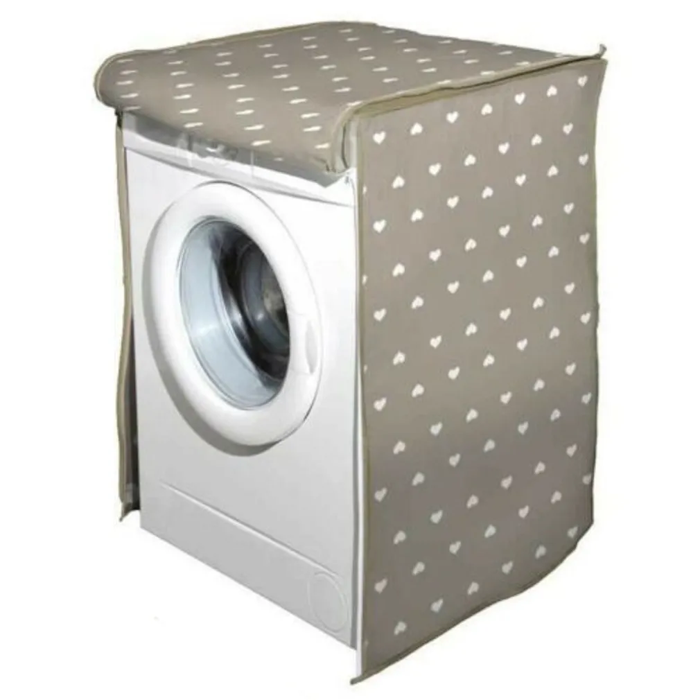 COPRI LAVATRICE PROTTETIVO 62X58X85 CM TELO IMBOTTITO CERNIERA ZIP CUORI 736810