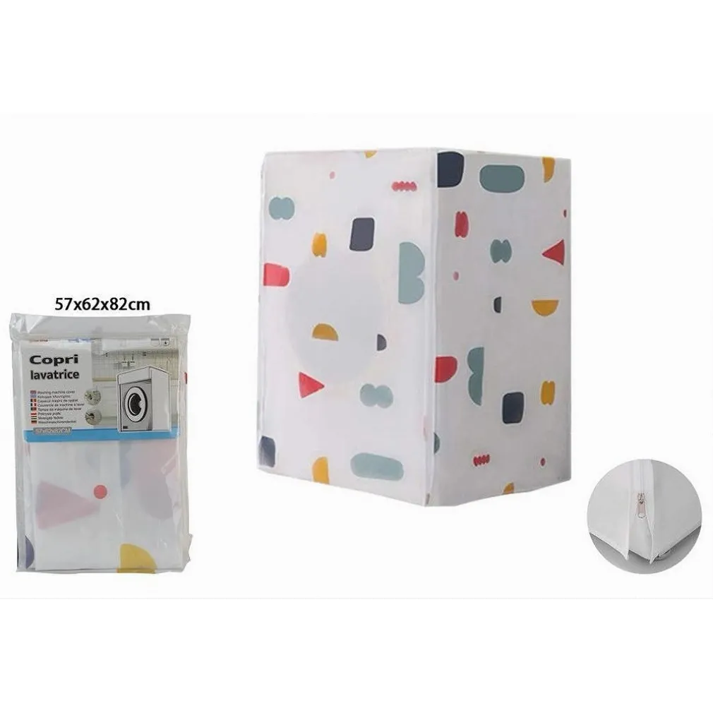 COPRILAVATRICE APERTURA CARICO FRONTALE CHIUSURA A ZIP 82X62X57CM TELO PVC 59491