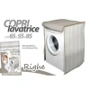 COPRILAVATRICE COPRI LAVATRICE PROTTETIVO 65X55X85CM TELO CON ZIP RIGHE 736797