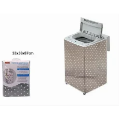 COPRILAVATRICE TELO CON CUORI COPERTURA IN PEVA CARICA DALL'ALTO 55X58X87CM 59381