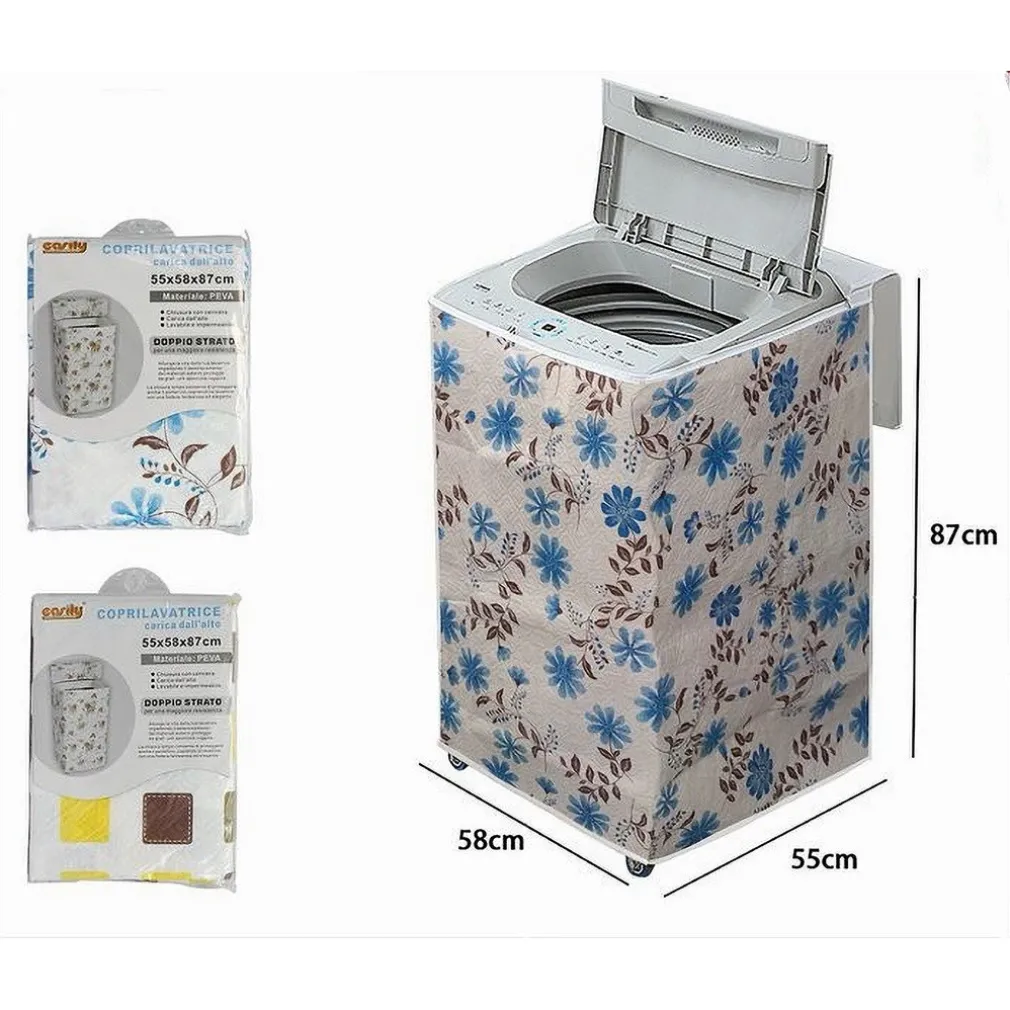 COPRILAVATRICE TELO LAVATRICE COPERTURA IN PEVA CARICA DALL'ALTO 55X58X87CM 52760