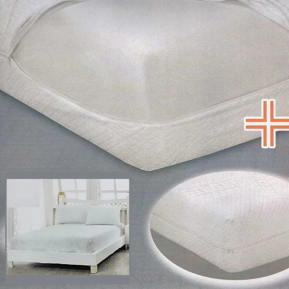 COPRIMATERASSO SINGOLO 1 PIAZZA SPUGNA JERSEY CON DISEGNO JACQUARD E 90X200CM