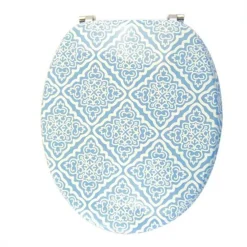 COPRIWATER COPRI SEDILE WC BAGNO UNIVERSALE CERNIERE ACCIAIO CON MAIOLICHE 87097