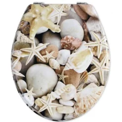 COPRIWATER COPRI SEDILE WC UNIVERSALE CERNIERE STELLE MARINE CONCHIGLIE 52730
