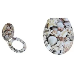 COPRIWATER COPRI SEDILE WC UNIVERSALE CERNIERE STELLE MARINE CONCHIGLIE 52730