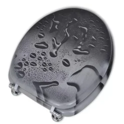 COPRIWATER COPRI WATER SEDILE WC BAGNO UNIVERSALE CERNIERE ACCIAIO GOCCE VET