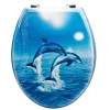 COPRIWATER COPRI WATER SEDILE WC BAGNO UNIVERSALE CERNIERE ACCIAIO 2 DELFINI