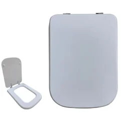 COPRIWATER COPRI WATER SEDILE WC BAGNO RETTANGOLARE CERNIERE ACCIAIO BIANC 52735