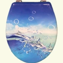 COPRIWATER COPRI WATER WC SEDILE BAGNO UNIVERSALE CERNIERE IN ACCIAIO ONDA MARE