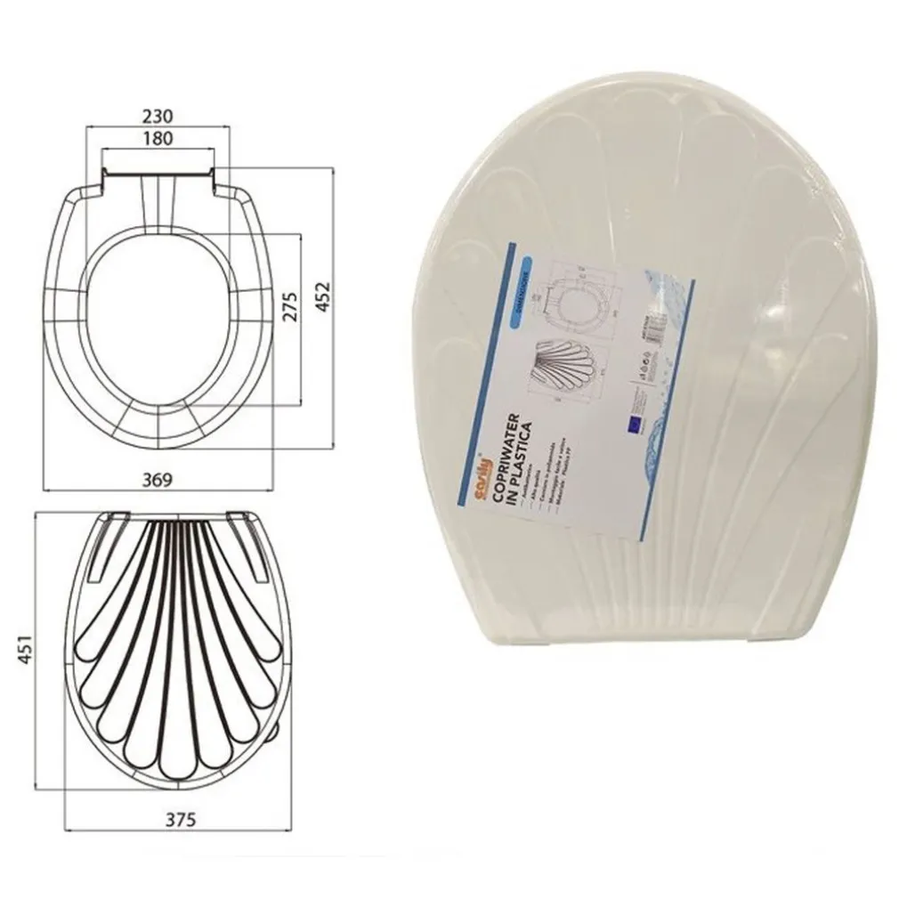 COPRIWATER COPRIVASO SEDILE WC IN PLASTICA TAVOLETTA DA BAGNO DALIA BIANCO 87638
