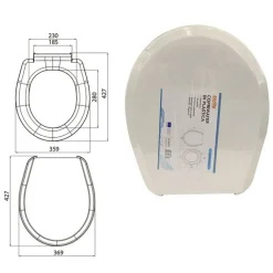 COPRIWATER COPRIVASO SEDILE WC TAVOLETTA BAGNO IN PLASTICA ORHIDEA BIANCO 87637