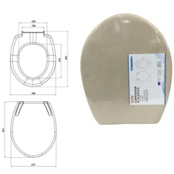 COPRIWATER SEDILE COPRI WC WATER BAGNO IN PLASTICA COPRIVASO MAGNOLIA BEIGE 87633