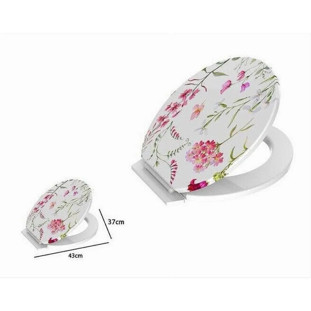 COPRIWATER SEDILE COPRIVASO WC WATER PER BAGNO IN PVC UNIVERSALE CON FIORI 59025