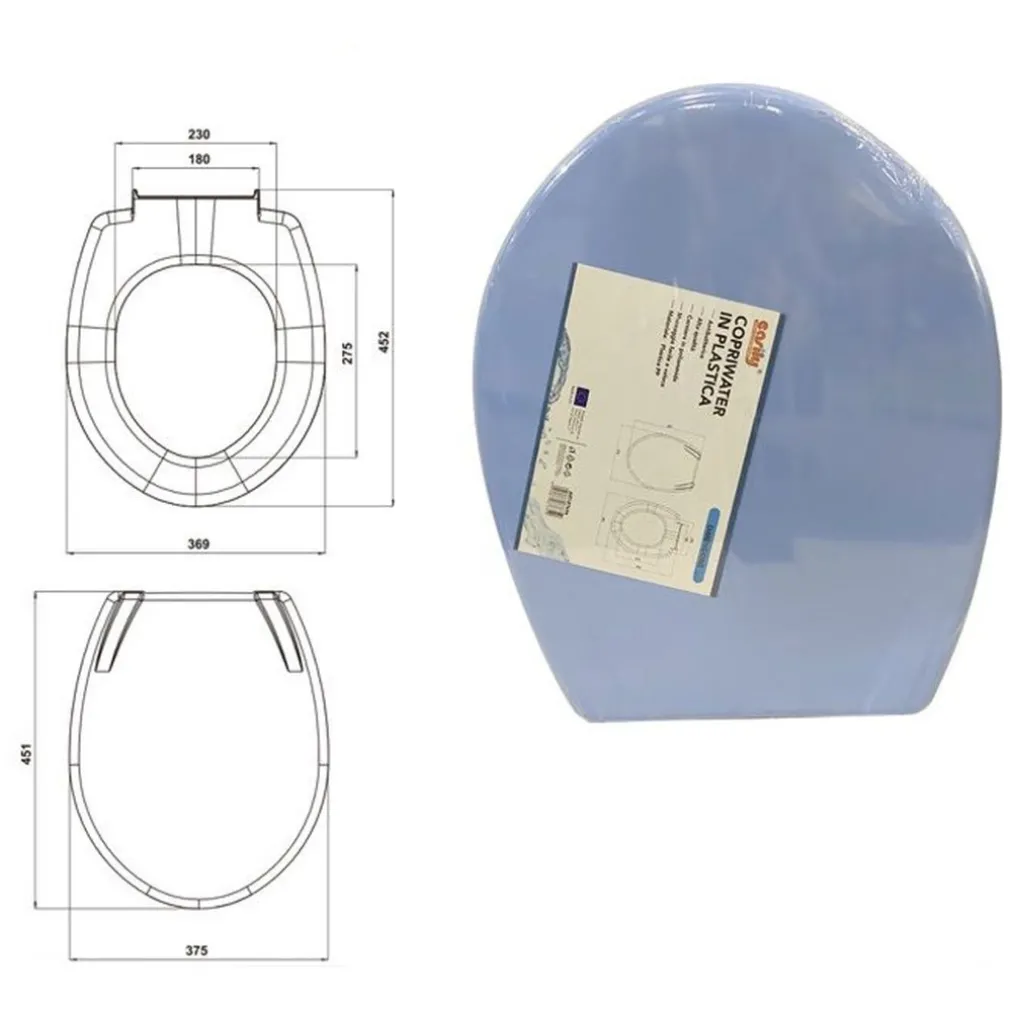 COPRIWATER SEDILE COPRIVASO WC WATER BAGNO IN PLASTICA MAGNOLIA BLU 87634