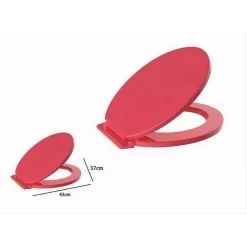 COPRIWATER SEDILE COPRIVASO WC WATER BAGNO IN PVC UNIVERSALE ROSSO CORALLO 59023