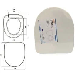 COPRIWATER SEDILE COPRIVASO WC TAVOLETTA DA BAGNO IN PLASTICA IRIS BIANCO 87636