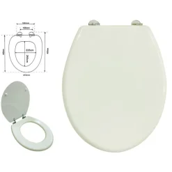 COPRIWATER SEDILE COPRIVASO WC WATER BAGNO UNIVERSALE BIANCO CERNIERE ACCIAIO 69005