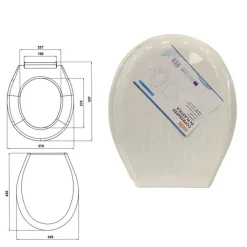 COPRIWATER SEDILE WC COPRIVASO IN PLASTICA TAVOLETTA DA BAGNO LILIA BIANCO 87639