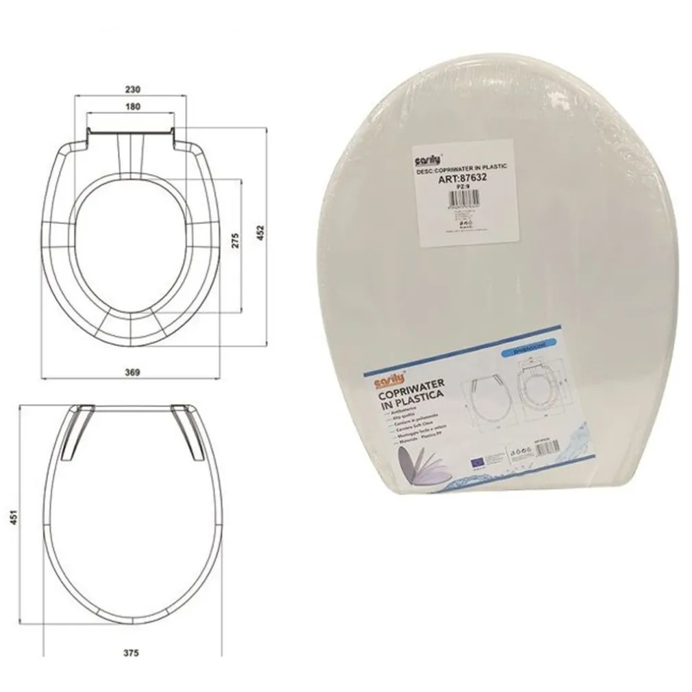 COPRIWATER SEDILE WC WATER BAGNO IN PLASTICA MAGNOLIA SOFT CLOSE BIANCO 87632