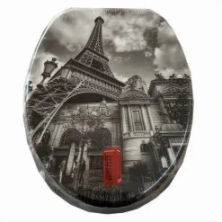 COPRIWATER SEDILE WC WATER BAGNO UNIVERSALE CERNIERE PARIGI CABINA ROSSA 69007