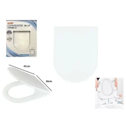 COPRIWATER UF UNIVERSALE SEDILE WC BIANCO WATER BAGNO FORMA D CHIUSURA AMMORTIZZATA 87645