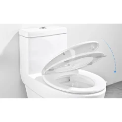 COPRIWATER UF UNIVERSALE SEDILE WC BIANCO WATER BAGNO FORMA D CHIUSURA AMMORTIZZATA 87645