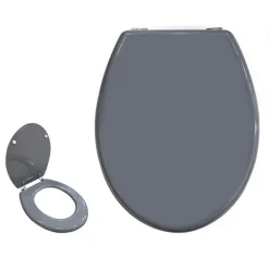 COPRIWATER UNIVERSALE BAGNO COPRI WC IN LEGNO MDF CERNIERE ACCIAIO GRIGIO 52985A