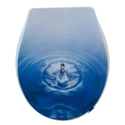 COPRIWATER UNIVERSALE BAGNO COPRI WC 44X36.5CM MORBIDO FANTASIA GOCCIA D'ACQUA