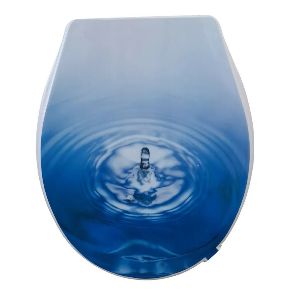 COPRIWATER UNIVERSALE BAGNO COPRI WC 44X36.5CM MORBIDO FANTASIA GOCCIA D'ACQUA