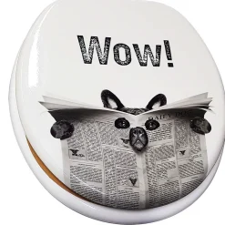 COPRIWATER UNIVERSALE CAGNOLINO NERO GIORNALE ESY_69004 TAZZA BAGNO WC WATER