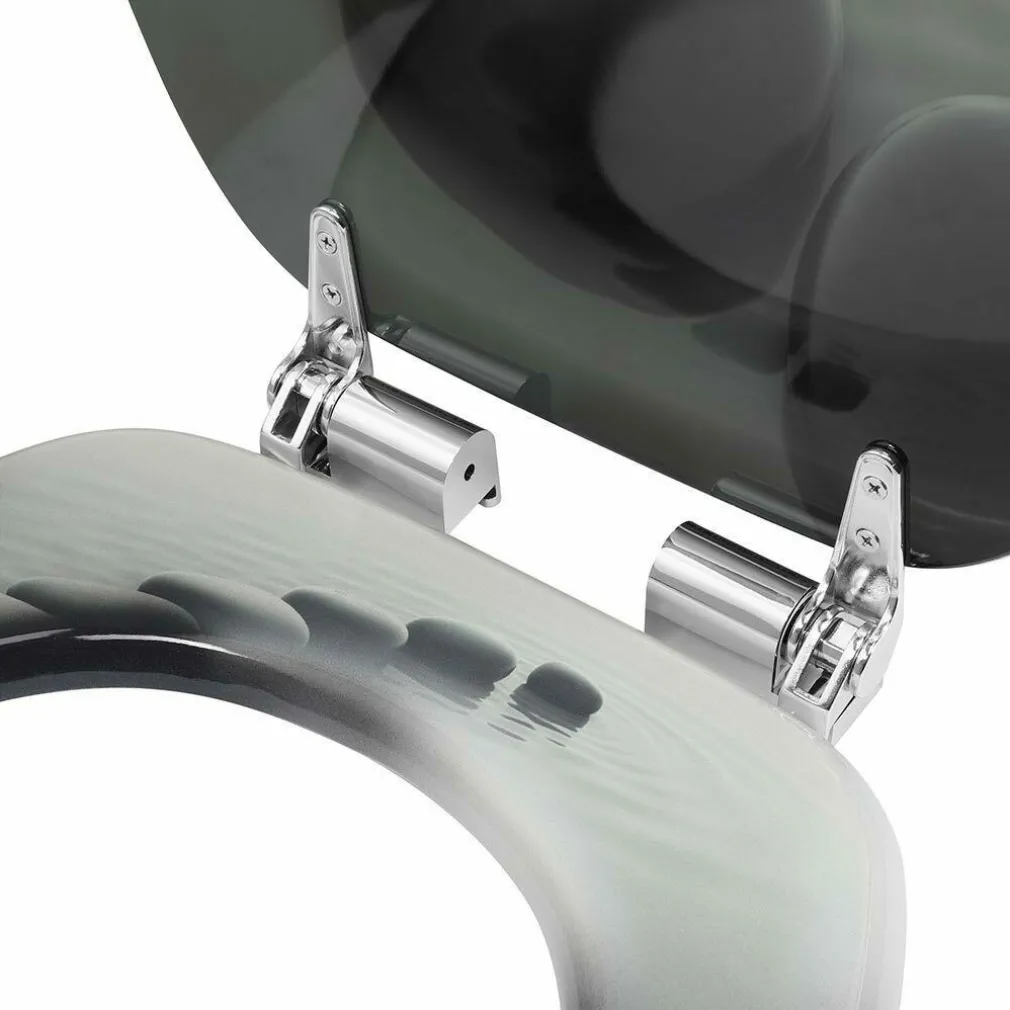 COPRIWATER UNIVERSALE CON STAMPA PIETRE ZEN COPRI TAVOLETTA WC BAGNO LEGNO MDF